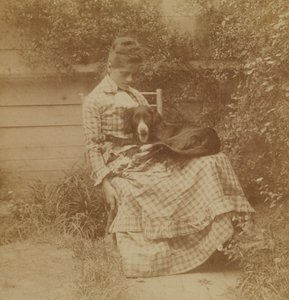 Susan Macdowell (later Mrs. Thomas Eakins) with Setter
