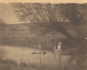 [Susan Macdowell and Crowell Children at Avondale, Pennsylvania] by Thomas Eakins