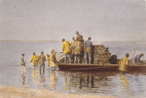 Taking Up the Net by Thomas Eakins