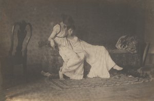 Two Female Students in Classical Costume in Eakins