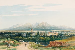 Lomnitz Castle and the Tatra in Hungary by Thomas Ender