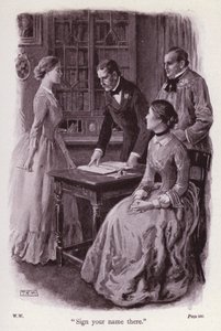 Illustration for The Woman In White by Wilkie Collins by Thomas Eyre Macklin