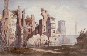 Demolition of Old Houses Near Walbrook to Make Way for King William Street, City of London