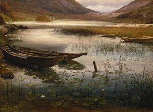 Boats and Waterlilies by Thomas Fearnley