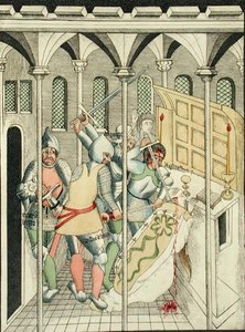 The Assassination of St. Thomas a Becket at Canterbury, from the Chapel of the Trinity at Stratford Upon Avon by Thomas Fisher Hoxton
