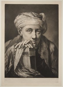 Man Wearing a Turban and Leaning on a Book by Thomas Frye