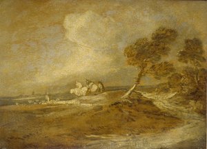 A Landscape with Horsemen by Thomas Gainsborough