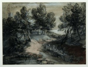 A Timber Wagon on a Woodland Road by Thomas Gainsborough