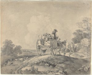 Drover with Calves in a Country Cart by Thomas Gainsborough