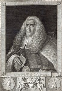 Honourable Mr Justice Blackstone, engraved by Hall