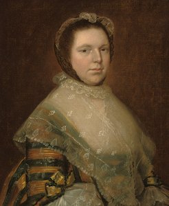 Portrait of Elizabeth Prowse, Half-Length, in a Blue and Gold Dress by Thomas Gainsborough