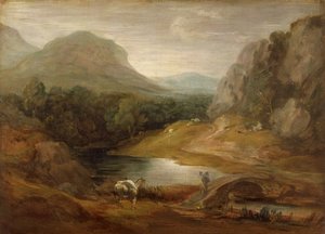 Rocky Landscape with a Bridge by Thomas Gainsborough