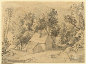 Study of a House and Shed in a Wooded Valley by Thomas Gainsborough
