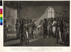 Tadeusz Kosciuszko and the Polish Aristocrats Poll of Czar Paul I Their Liberty Back by Thomas Gaugain
