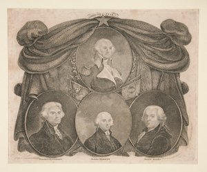 American Star, Washington, Jefferson, Madison, and Adams by Thomas Gimbrede
