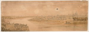 A Selection of Twenty of the Most Picturesque Views in Paris: A General View of Paris, taken from Chaillot by Thomas Girtin