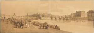 A View of the Pont Neuf, the Mint, etc.: Plate 8 by Thomas Girtin