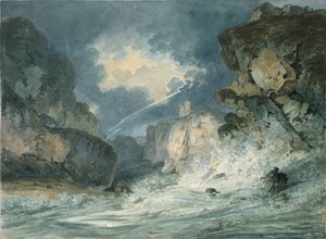 Dunstanburgh Castle, Northumberland, in a Thunderstorm