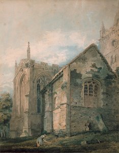 The Ancient Charnel House, Holy Trinity Church, Stratford-upon-Avon by Thomas Girtin