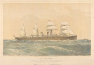 Steam ship Austral belonging to the Orient Steam Navigation Company Limited, c.1868-74 by Thomas Goldsworth Dutton