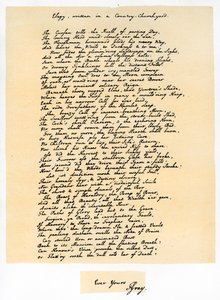 Elegy, Written in a Country Churchyard