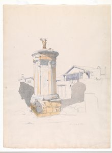 The Choregic Monument of Lysikrates, Athens by Thomas Hartley Cromek