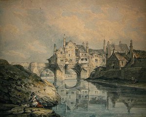 Elvet Bridge, Durham by Thomas Hearne