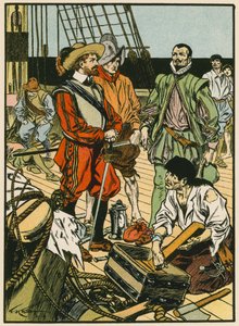Captured Treasure. Sir Francis Drake by Thomas Heath Robinson