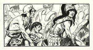 Death of Leonidas by Thomas Heath Robinson