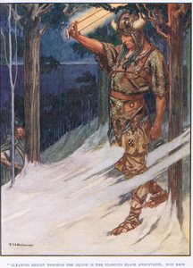 Gleaming white through the gloom by Thomas Heath Robinson