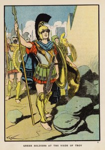 Greek Soldiers at the Siege of Troy by Thomas Heath Robinson