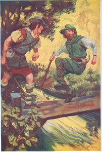 In an Unlucky Moment He Slipped Upon the Wooden Boards by Thomas Heath Robinson