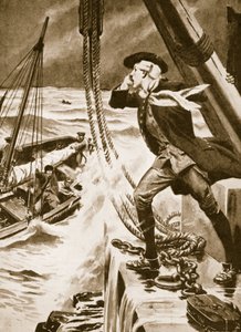 John Smeaton at work on his Eddystone lighthouse