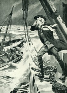 John Smeaton at work on his lighthouse