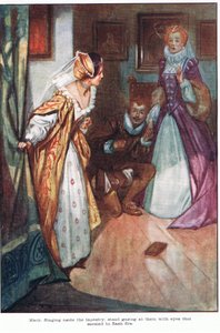 Mary, Flinging Aside the Tapestry, Stood Gazing at Them with Eyes That Seemed to Flash Fire