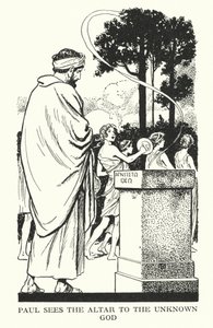 Paul Sees the Altar to the Unknown God by Thomas Heath Robinson