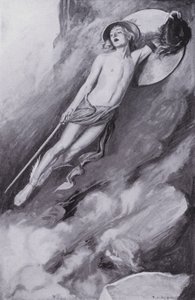 Perseus Sprang into the Air Aloft by Thomas Heath Robinson