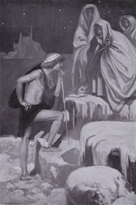 Perseus stepped close to them by Thomas Heath Robinson
