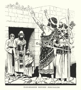 Rab-Shakeh before Jerusalem by Thomas Heath Robinson