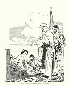 The call of Peter, James, and John by Thomas Heath Robinson