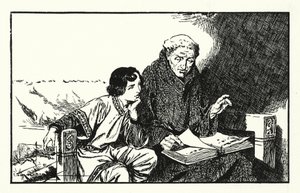 The future King Alfred being educated by Thomas Heath Robinson