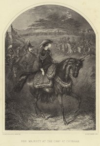 Her Majesty Queen Victoria at the Camp at Chobham by Thomas Henry Nicholson