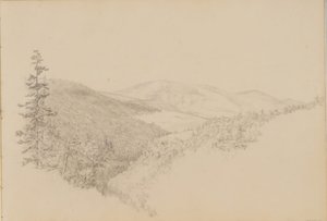 Kauterskill Clove from Sketchbook of Landscape and Animal Subjects, ca. 1860-64 by Thomas Hewes Hinckley