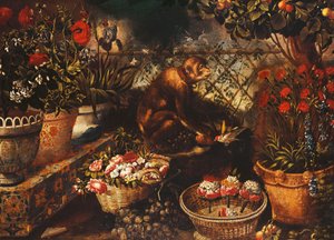 A Monkey in a Fenced Garden by Thomas Hiepes