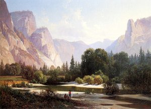 Piute Indian Camp, Yosemite, 1890 by Thomas Hill