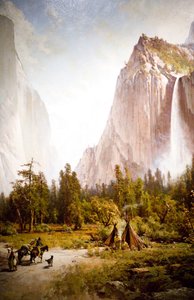 Yosemite Valley (El Capitan & Bridal Veil Falls) by Thomas Hill