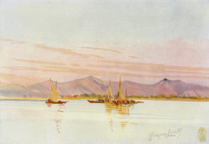 Near Canton, Fishing-Boats on the Pearl River by Thomas Hodgson Liddell