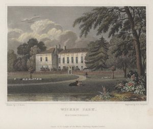 Wicken Park, Northamptonshire (engraving) by Thomas Hosmer (after) Shepherd