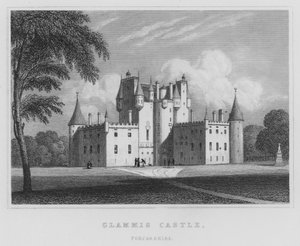Glammis Castle, Forfarshire (engraving) by Thomas Hosmer Shepherd