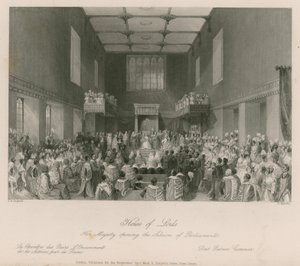 Her Majesty Opening the Session of Parliament at the House of Lords
